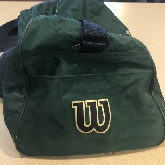 Wilson Bags Vintage Wilson Gym Bag Green Navy White Poshmark
